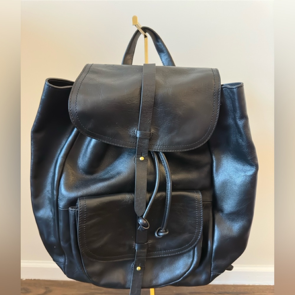 Madewell The Transport Rucksack Backpack- black leather